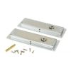 Satin Chrome 175mm Art Deco Rectangular Pull - Privacy Set