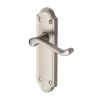 Heritage Brass Door Handle Lever Latch Windsor Design Satin Nickel finish