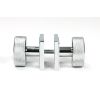 Polished Chrome Brompton Mortice/Rim Knob Set (Square)