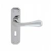 Eden Lever On Lock Backplate - Polished Chrome