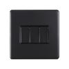 Eurolite Concealed 3mm 3 Gang Switch Matt Black