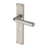 Heritage Brass Octave Reeded Lever Lock Satin Nickel finishUK Design Registration Number 6234528