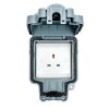 Eurolite Euroseal 1 Gang Unswitched Socket Grey