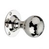 Hammered Ball Mortice Door Knob Polished Nickel