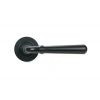 Matt Black Newbury Lever on Rose Set (Plain) - Unsprung