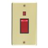 Eurolite Stainless Steel 45Amp Switch with Neon Indicator Polished Brass