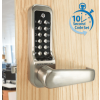 Borg BL7001 SS ECP - Heavy Duty, High Traffic - Easicode Pro Flat Bar Lever Handle Keypad & Flat Bar Inside Handle, Stainless Steel (SS) Finish