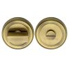 Heritage Brass Round Turn & Release Cylinder Escutcheon with stepped edge Antique Brass finish