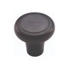 Heritage Brass Cabinet Knob Round Edge Design 38mm Matt Black finish