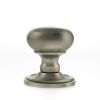 Old English Harrogate Solid Brass Mushroom Mortice Knob on Concealed Fix Rose - Matt Gun Metal