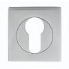 Serozzetta Square Euro Profile Escutcheon - Satin Chrome