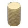 Heritage Brass Cabinet Knob Cylindric Knurled Design 21mm Polished Brass finish