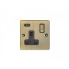 Eurolite Enhance Decorative 1 Gang USB Socket Antique Brass