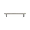 Heritage Brass Cabinet Pull Partial Knurl Design 128mm CTC Satin Nickel finish