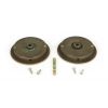 Aged Brass 75mm Plain Round Pull - Privacy Set