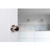 Old English Harrogate Solid Brass Mushroom Mortice Knob on Concealed Fix Rose - Polished Chrome