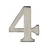 Heritage Brass Numeral 4 Self Adhesive 51mm (2") Satin Nickel finish