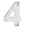 Numerals Number 4  - Satin Stainless Steel