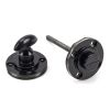 Black Round Thumbturn Set (Plain Rose)