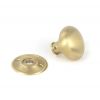 Satin Brass Mushroom Mortice/Rim Knob Set