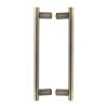 Heritage Brass Back to Back Door Pull Handle Round Bar Design 336mm Antique Brass Finish