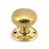 Aged Brass Hammered Mushroom Mortice/Rim Knob Set