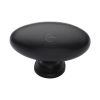 Black Iron Rustic Cabinet Knob Oval Design 50mm