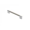 Keyhole Handle 160mm - Satin Nickel/Polished Chrome