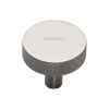 Heritage Brass Cabinet Knob Knurled Disc Design 32mm Satin Nickel finish