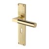 Heritage Brass Bauhaus Reeded Lever Lock Polished Brass finishUK Design Registration Number 6234526