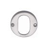 Heritage Brass Oval Profile Cylinder Escutcheon Satin Chrome finish