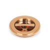 Polished Bronze 75mm Art Deco Round Pull - Privacy Set