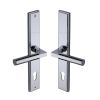 Heritage Brass Multi-Point Door Handle Lever Lock Bauhaus RH Design Polished Chrome finish