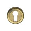 Heritage Brass Euro Profile Cylinder Escutcheon Antique Brass finish