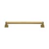 Heritage Brass Door Pull Handle Square Vintage Design 338mm Satin Brass Finish