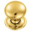 Hollow Victorian Knob 38mm - Polished Brass