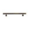 Heritage Brass Cabinet Pull Square Design with Footings 160mm CTC Antique Brass finish