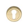 Heritage Brass Euro Profile Cylinder Escutcheon Satin Brass finish