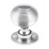 Satin Chrome Heavy Beehive Mortice/Rim Knob Set