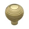 Heritage Brass Cabinet Knob Reeded Design 32mm Polished Brass finish