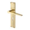 Heritage Brass Gio Reeded Lever Lock Polished Brass finishUK Design Registration Number 6234527