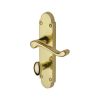 Project Hardware Door Handle for Bathroom Milton Design Polished Brass finish