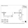 Pewter Gothic Lever Espag. Lock Set