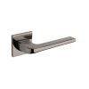 Tupai Rapido 5S Line Canha Lever Door Handle on 5mm Slimline Square Rose - Black Satin Nickel