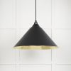 Smooth Brass Hockley Pendant in Elan Black