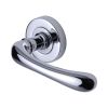 Sorrento Door Handle Lever Latch on Round Rose Donna Design Polished Chrome finish