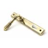 Aged Brass Reeded Slimline Lever Espag. Lock Set