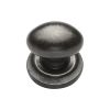 Rustic Pewter Cabinet Knob Oval Design on Plate 32mm