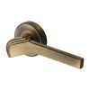 Heritage Brass Door Handle Lever on Rose Tiffany Design Antique Brass Finish