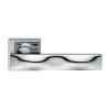 SIKE Door Handle on Square Rose Polished Chrome